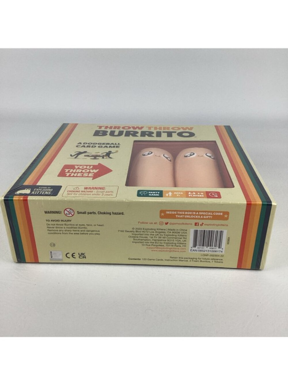Throw Throw Burrito Dodgeball Card Game Exploding Kittens Family Party Game New - Picture 3 of 6